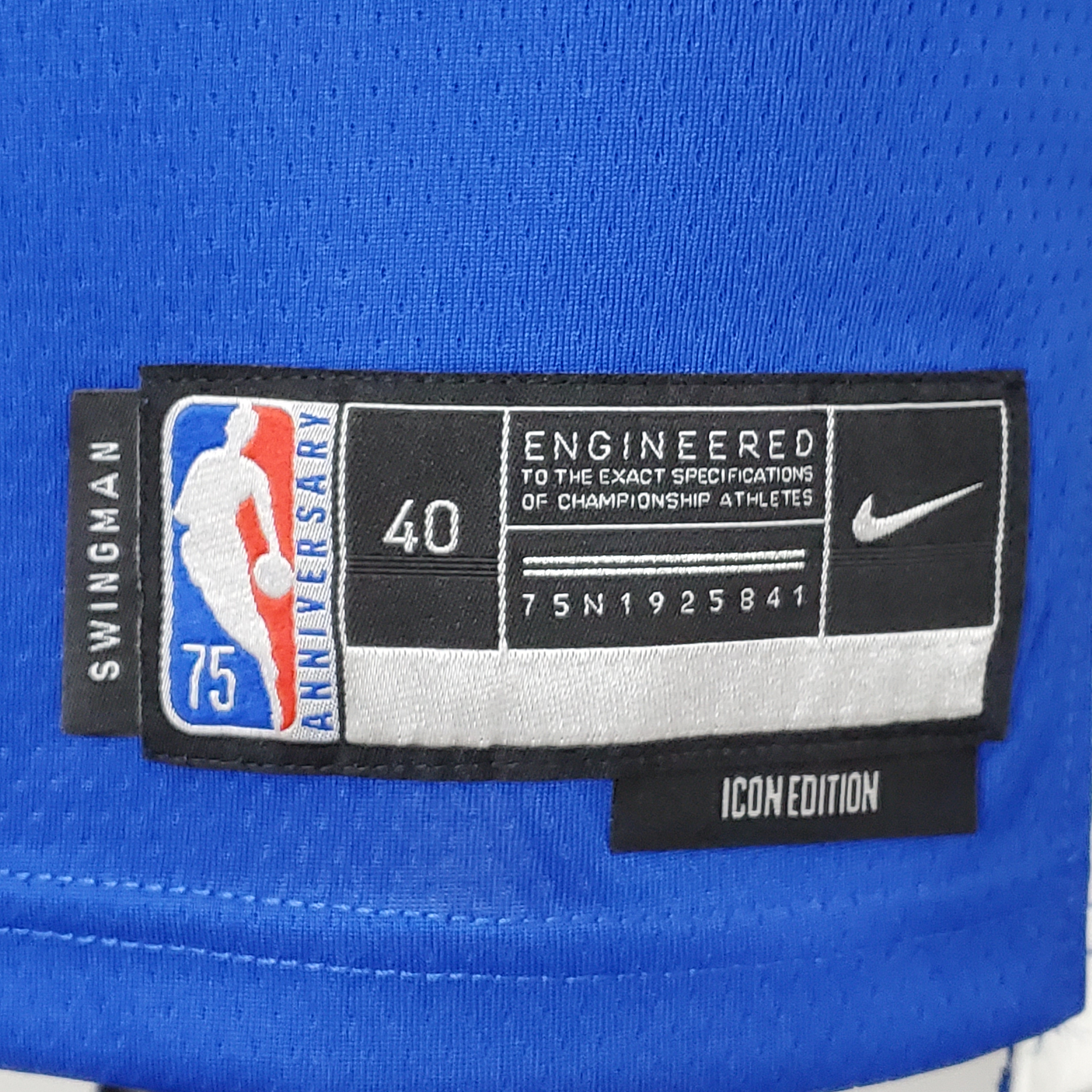 Retro 75th Anniversary Golden State Warriors CURRY#30 Mexico Blue NBA Jersey