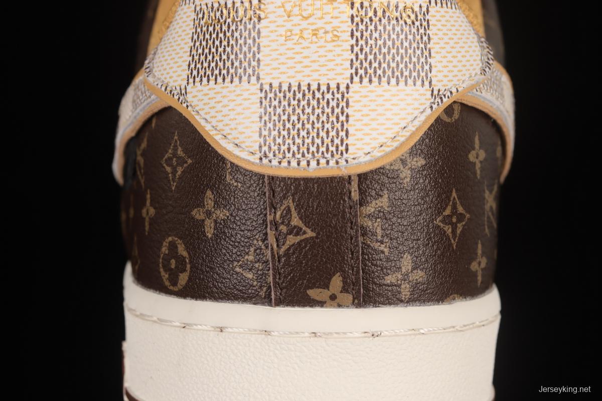 LV x NIKE Air Force 1'07 Low co-branded custom low-top casual sneakers