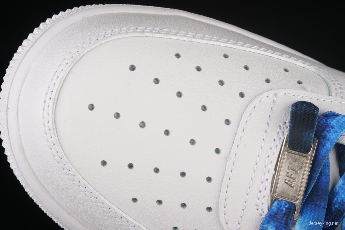 NIKE Air Force 1x 07 Lx graffiti white and blue low upper shoes 314192-117