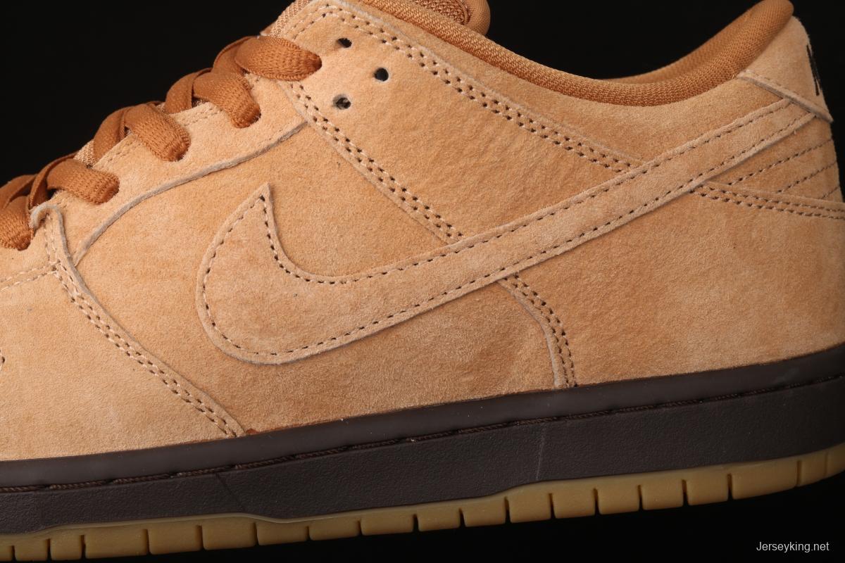 NIKE SB DUNK Low Pro wheat color deciduous yellow low-side sports skateboard shoes BQ6817-204