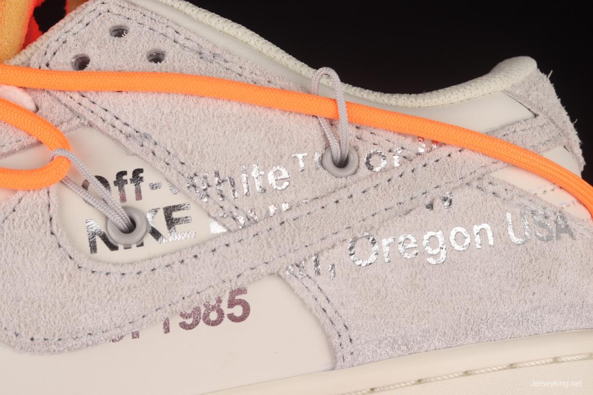 OFF-White x NIKE DUNK Low OW suede SB buckle rebound fashion casual board shoes DJ0950-116,