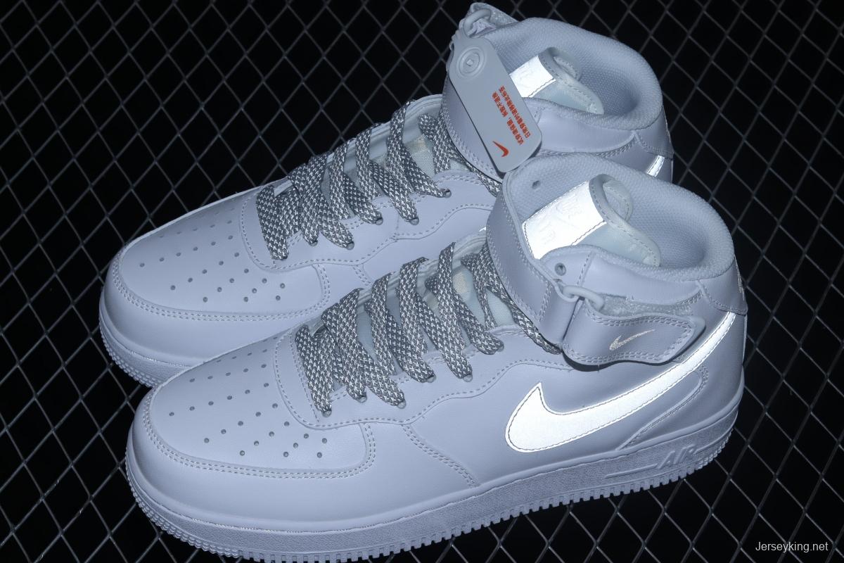 NIKE Air Force 1: 07 AF1 Mid UN2.0 all-white Mantian Star Zhongbang board shoes 366731-606