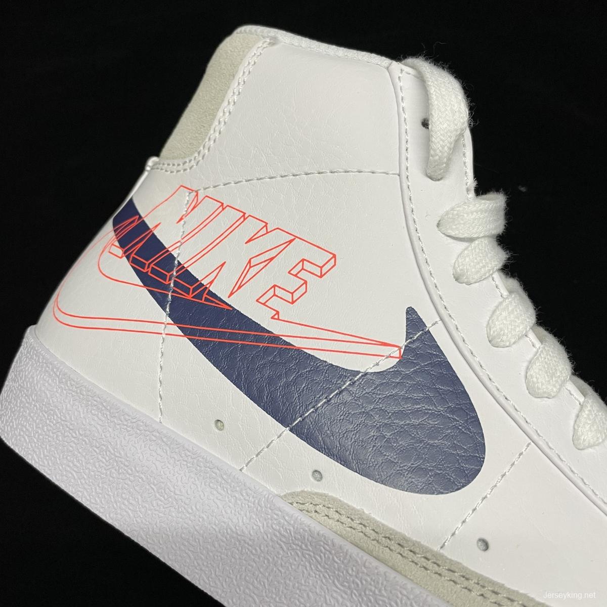 NIKE Blazer Mid'77 Trail Blazers High Top True Vulcanized Leisure Board shoes DA4651-100