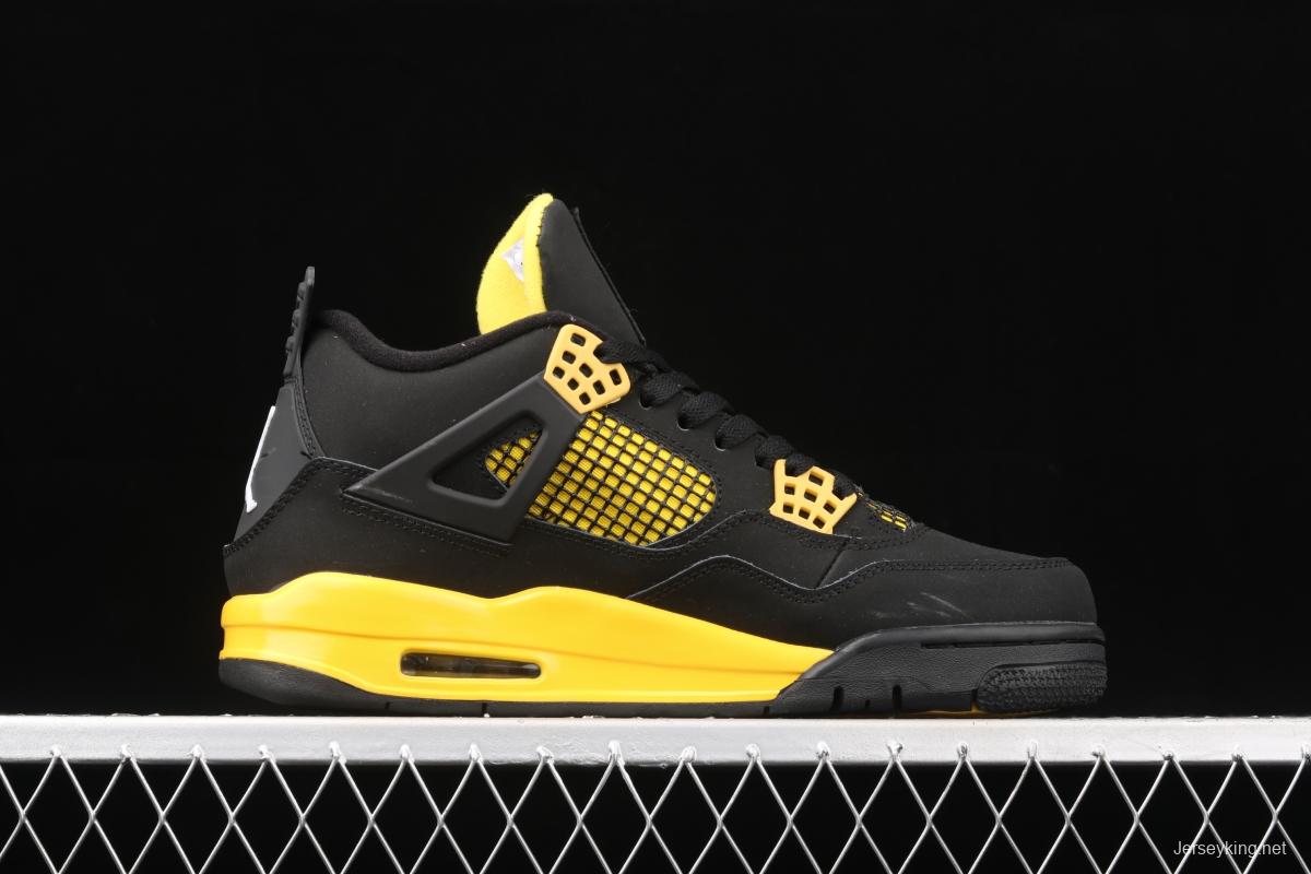 Air Jordan 4 Retro Black and Yellow 308497-008