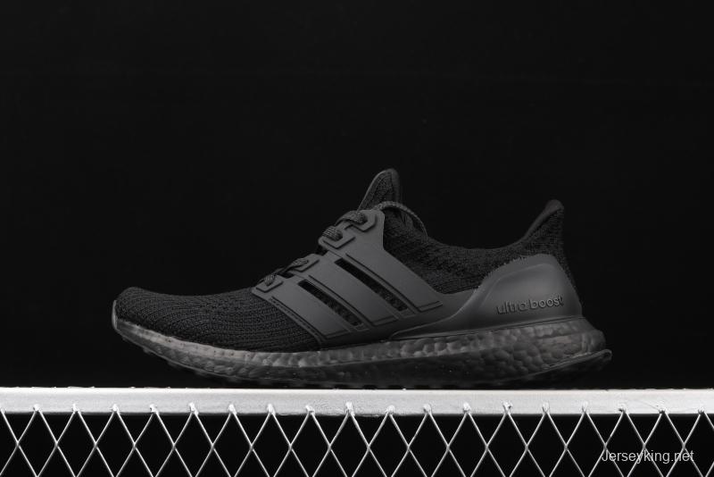 Adidas Ultra Boost 4.0FV7280 fourth generation knitted stripe all black new color matching