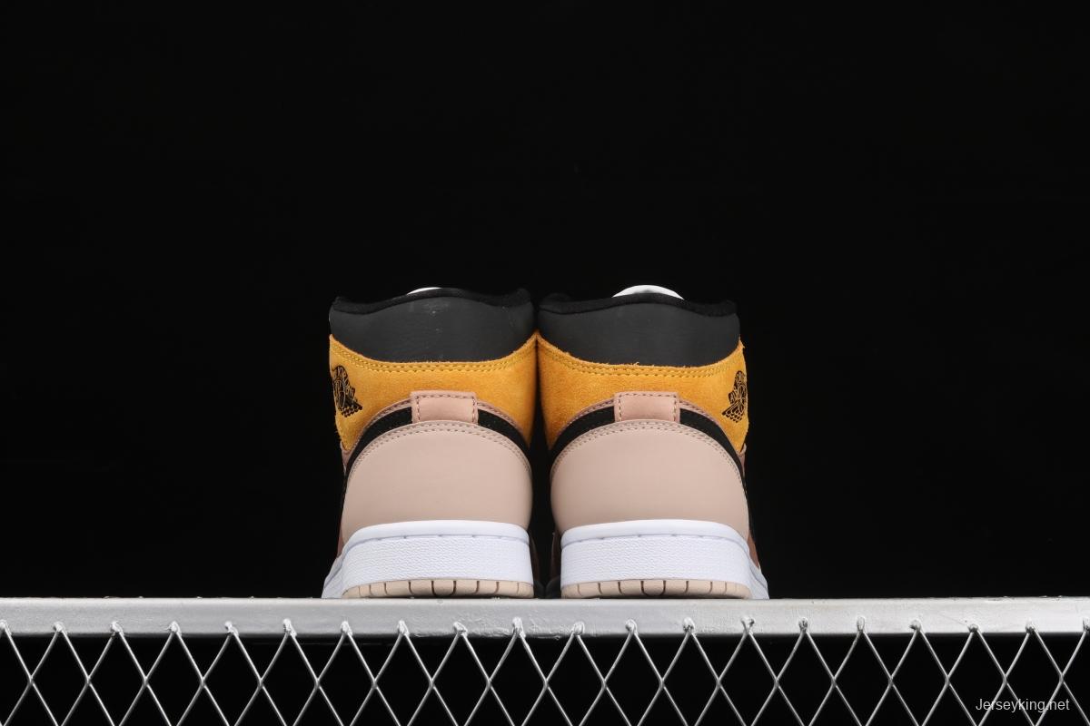 Air Jordan 1 Mid milk tea orange Zhongbang basketball shoes DD2224-200