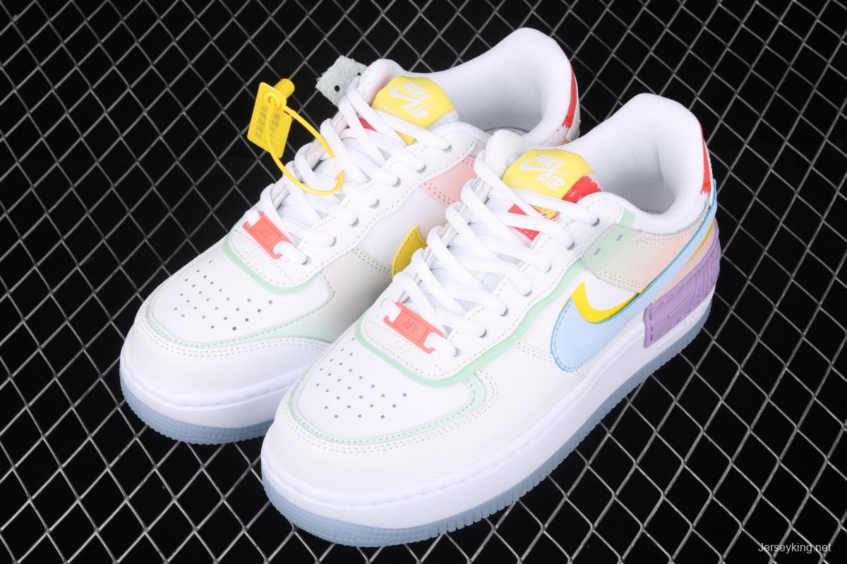 NIKE Air Force 1 ShAdidasow light weight heightened low-top board shoes CW2630-141,