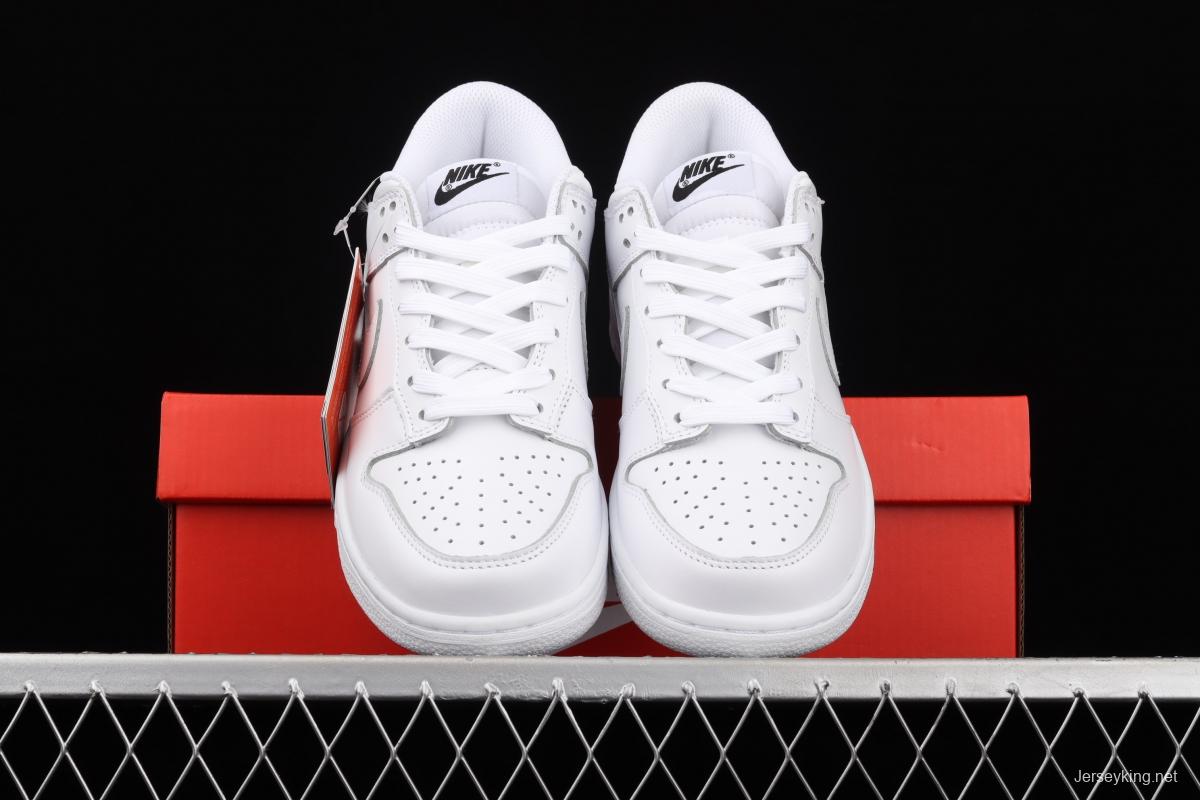 NIKE SB DUNK Low Prm pure white color SB buckle rebound fashion leisure board shoes DD1503-109