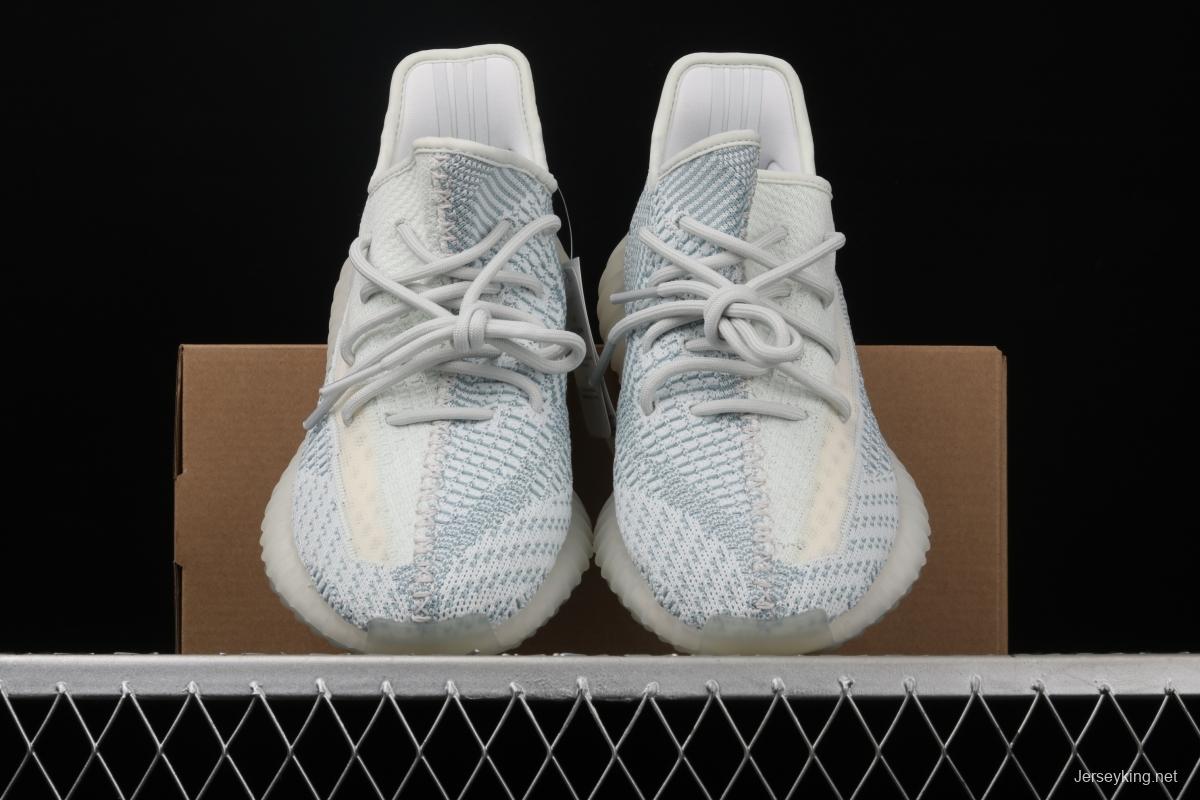 Adidas Yeezy 350 V2 Boost Basf FW3043 Darth Coconut 350 second generation hollowed-out silk ice blue color BASF Boost original