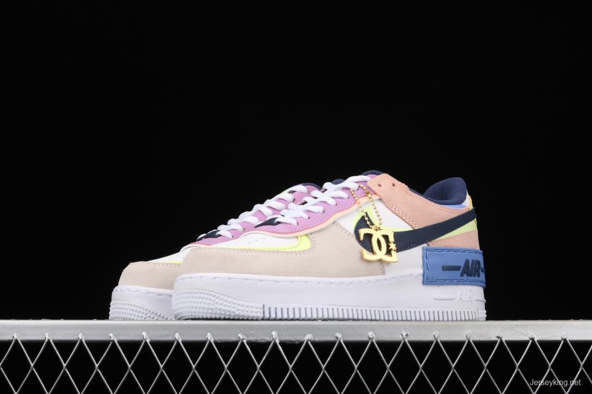 NIKE Air Force 1 ShAdidasow Rtl light weight heightened low-top 100-board shoes CU8591-001