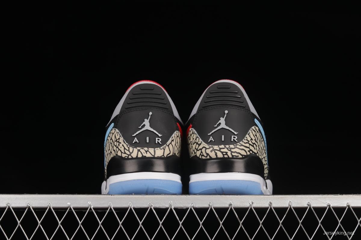 Air Jordan Legacy 312 Black Orchid Color Matching Velcro Three-in-One Sneakers CD7069-004