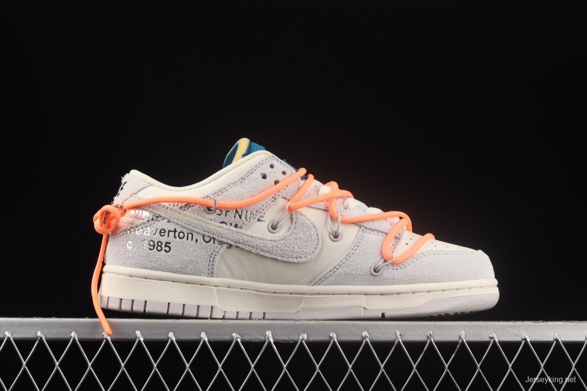 OFF-White x NIKE DUNK Low OW suede SB buckle rebound fashion casual board shoes DJ0950-119