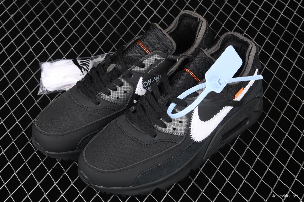 OFF-White x NIKE Air Max 90 OW joint limited edition classic air cushion running shoes AA7293-001