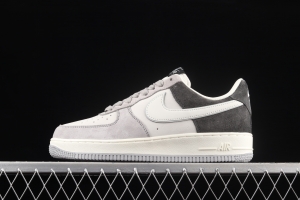 NIKE Air Force 11607 Low white and gray stitched suede color matching low-top casual board shoes DW0831-896