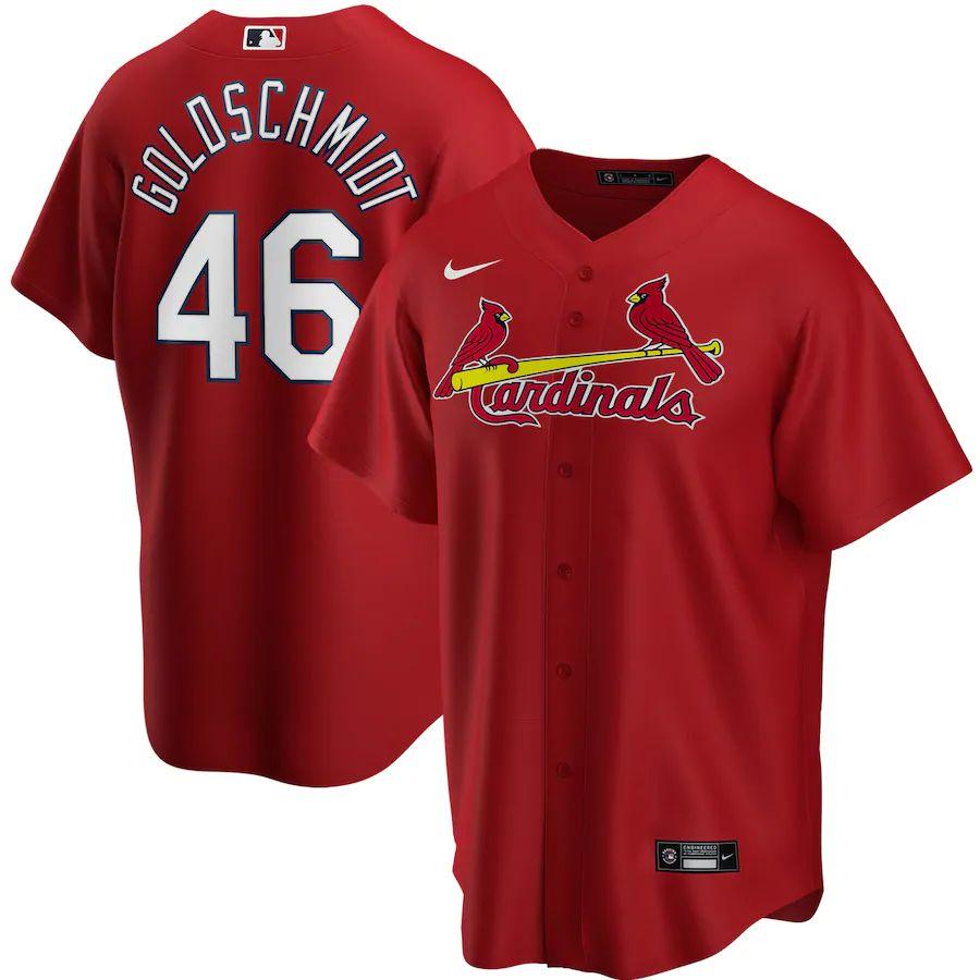 Men's Paul Goldschmidt Red Alternate 2020 Player Team Jersey