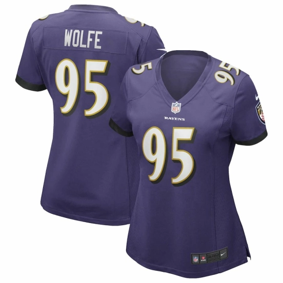 Women's Derek Wolfe Purple Player Limited Team Jersey
