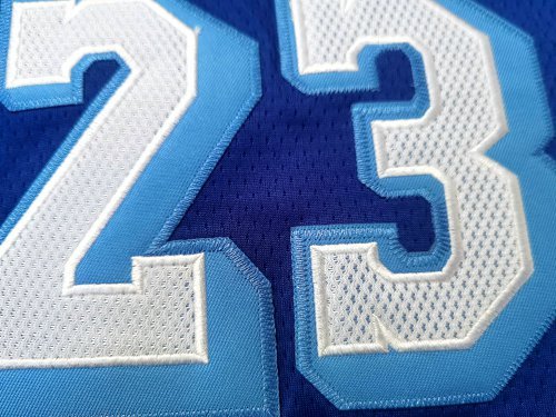 Men's LeBron James Blue Retro Classic Team Jersey