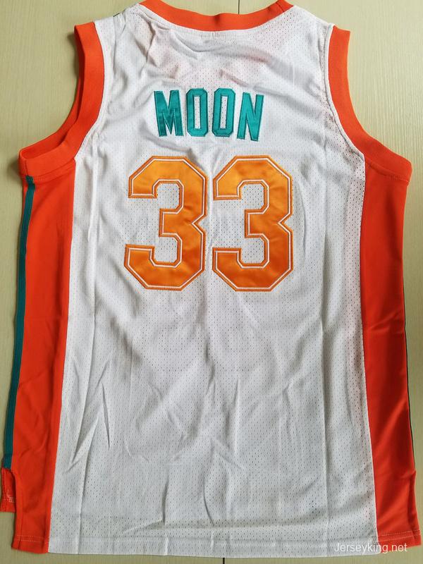 Flint Tropics 33 Jackie Moon Teal Basketball Jersey Semi Pro Team New