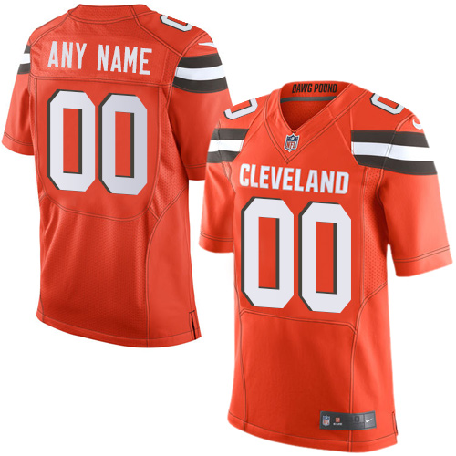 Men's Orange Custom Elite Team Jersey