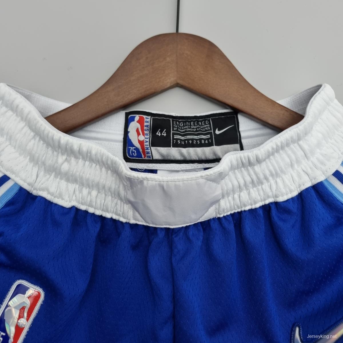 75th Anniversary Los Angeles Lakers Blue NBA Shorts