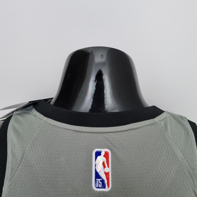 75th Anniversary Curry #30 Brooklyn Nets City Edition Gray NBA Jersey