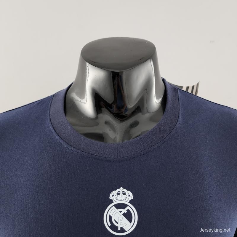 22 23 Real Madrid Mens Campeón 35 T-Shirt Navy #K000167