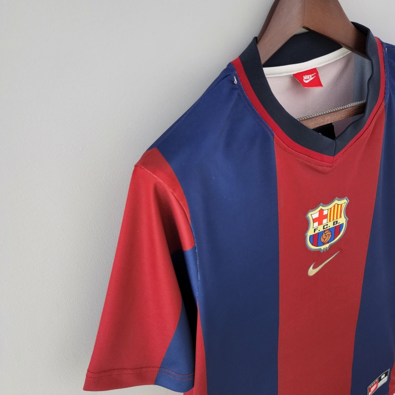 Retro 98/99 Barcelona Home  Soccer Jersey