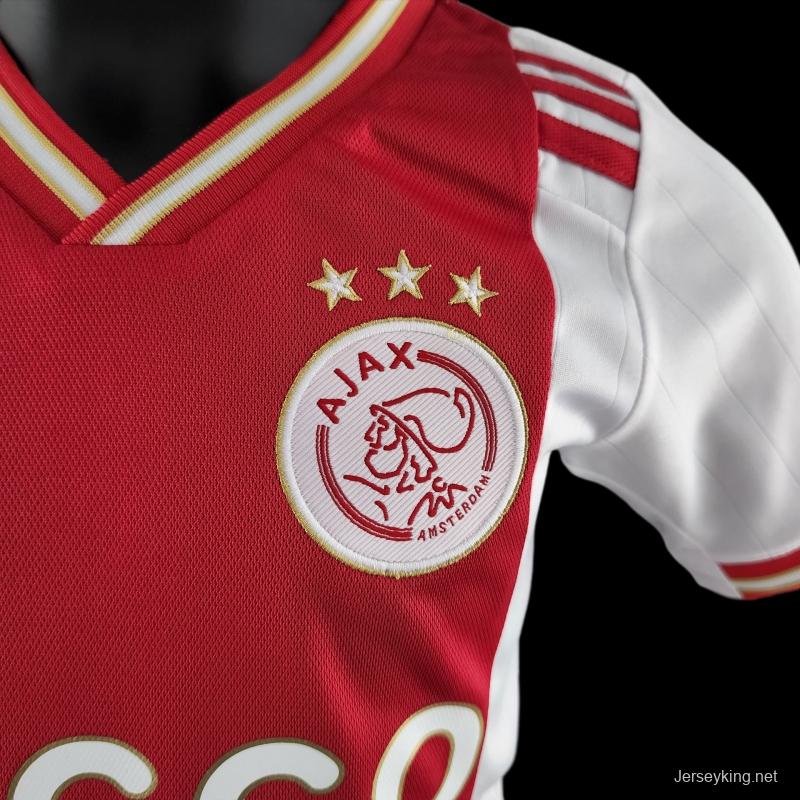 22/23 Kids Kit Ajax Home Size：16-28 Soccer Jersey