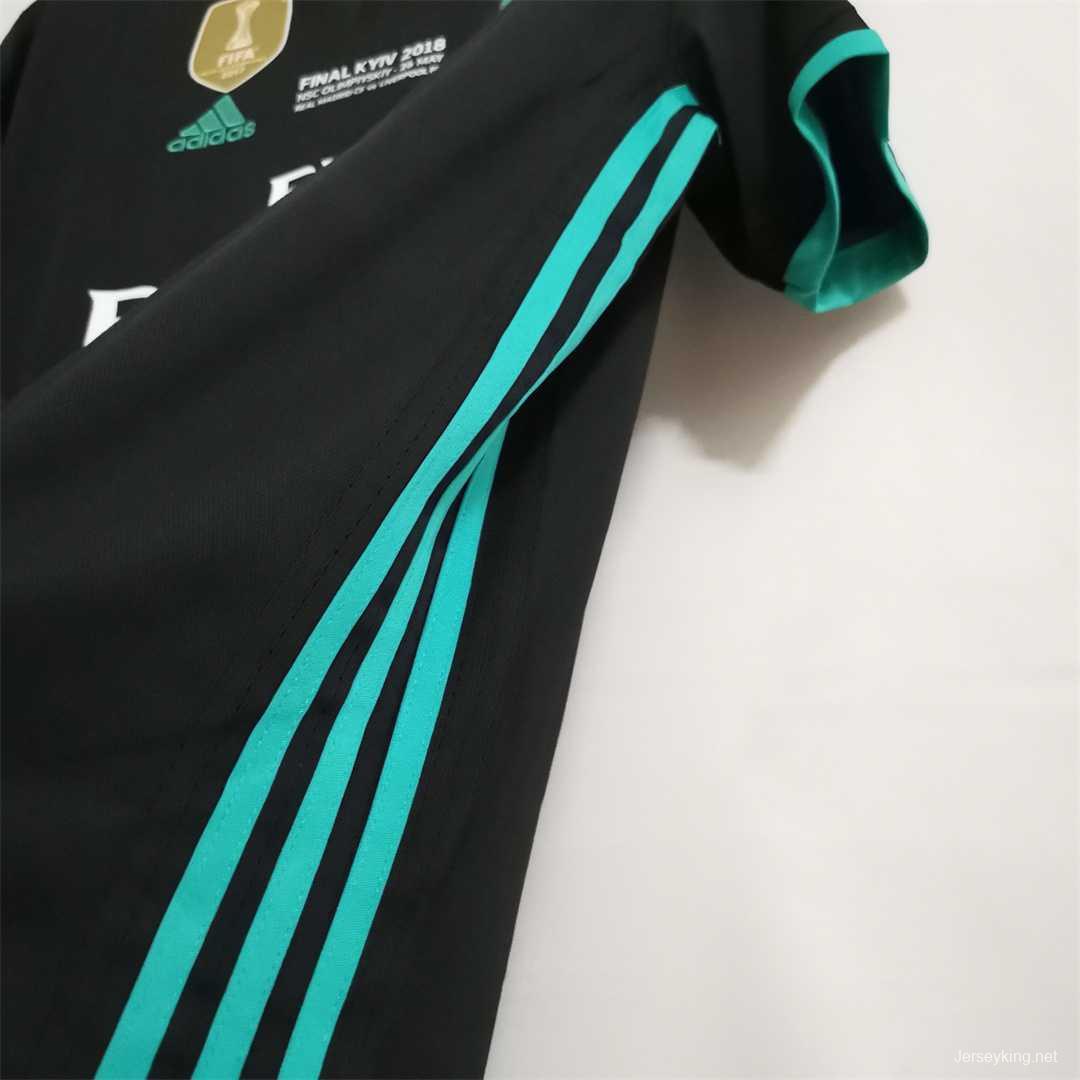 Retro 17/18 Real Madrid Away Soccer Jersey With Full Patch