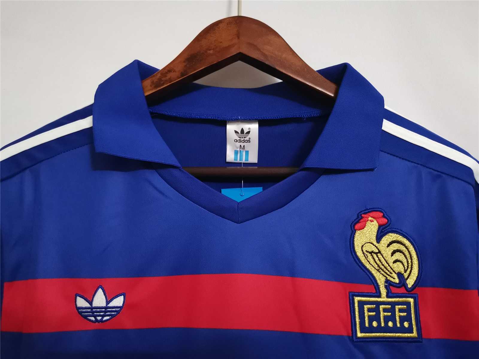 Retro 1984 France Home Soccer Jersey