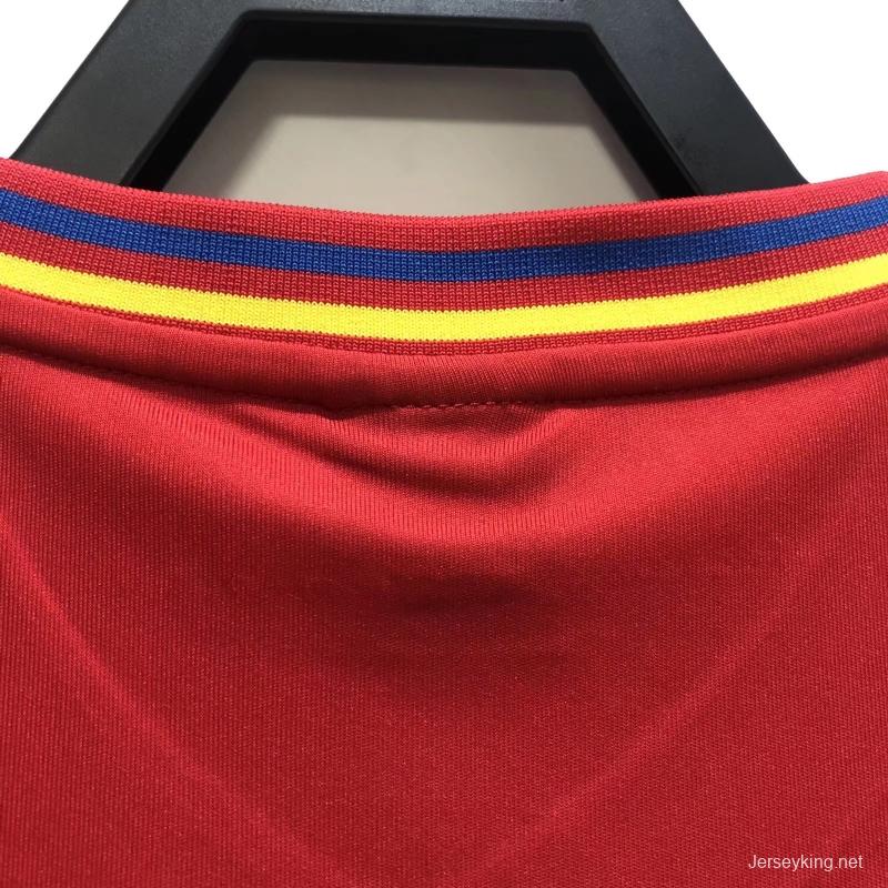 Retro 1990 Colombia Away Red Soccer Jersey