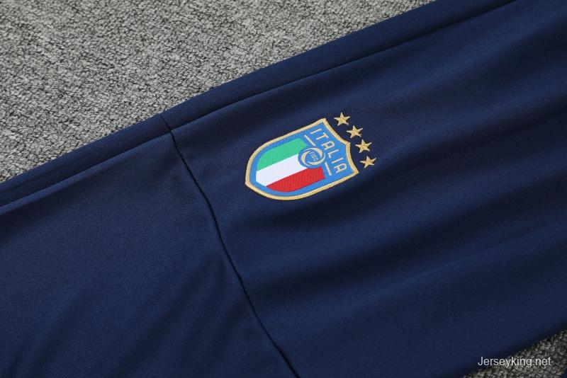 2022 Italy Navy Half Zipper Tracksuit