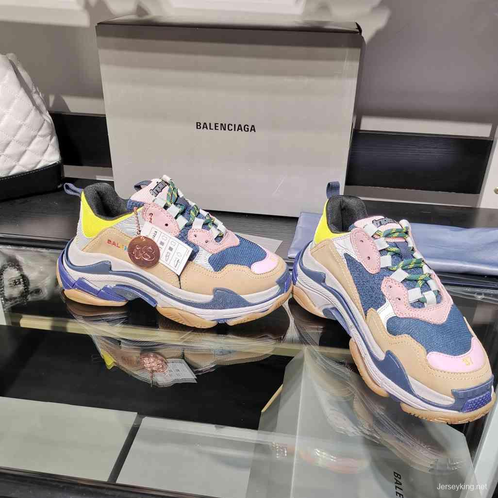 Men/Women Balenciaga Triple S Sneaker khaki/Blue Item Ab5580330