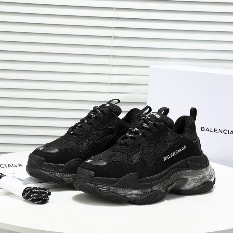 Men/Women Balenciaga Triple S Clear Sole Black/Red/White Sneaker Item 6380380