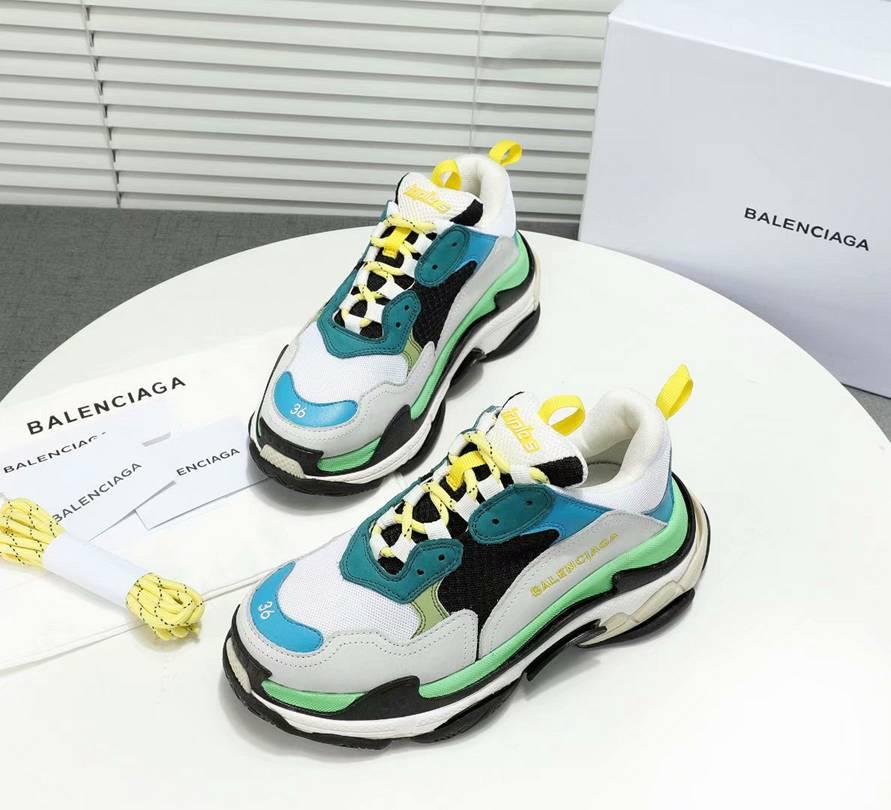 Men/Women Balenciaga Triple S Sneaker Green/Grey/Black