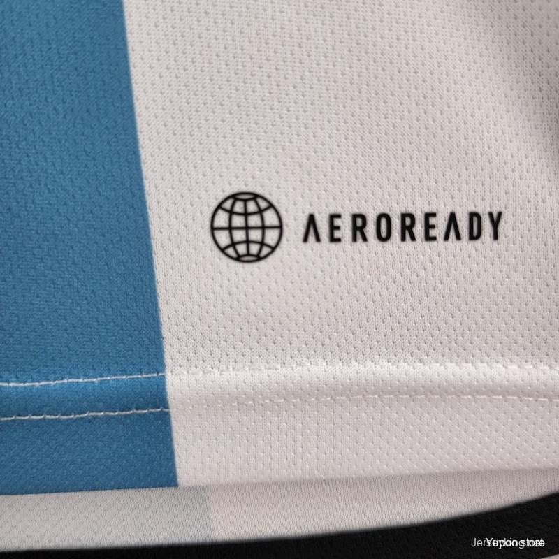 3 Stars 2022 Argentina Home Jersey CAMPEONES DEL MUNDO Printing