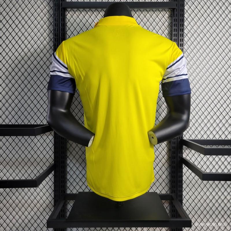 23-24 Al Nassr Yellow Navy POLO Jersey