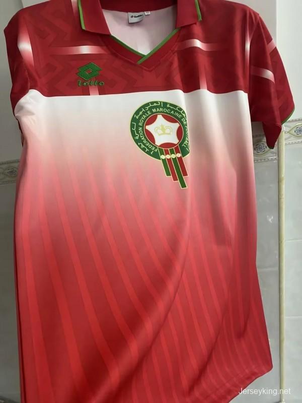 Retro 1994 Morocco Home Red Jersey