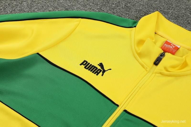 23/24 Puma Yellow Green Full Zipper Jacket+Pants