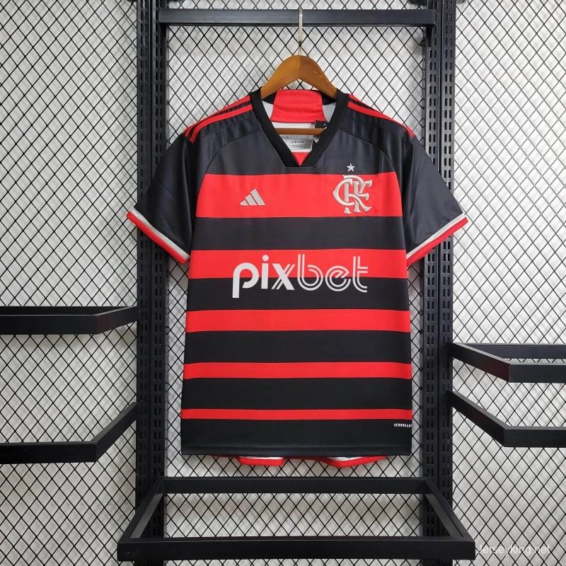 24/25 Flamengo Home Jersey With All Sponsored