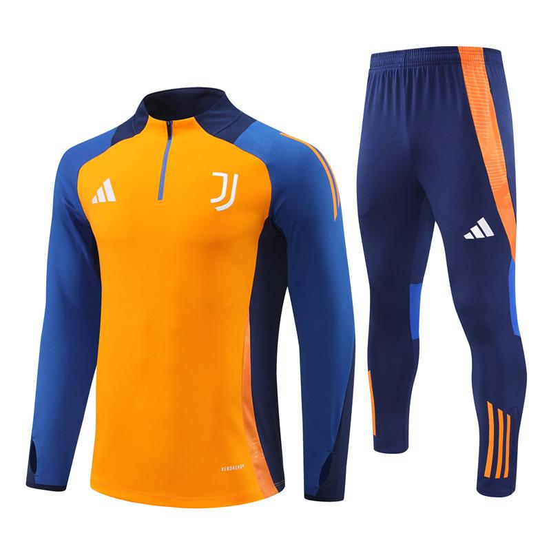 24/25 Juventus Orange Half Zipper Jacket+Long Pants