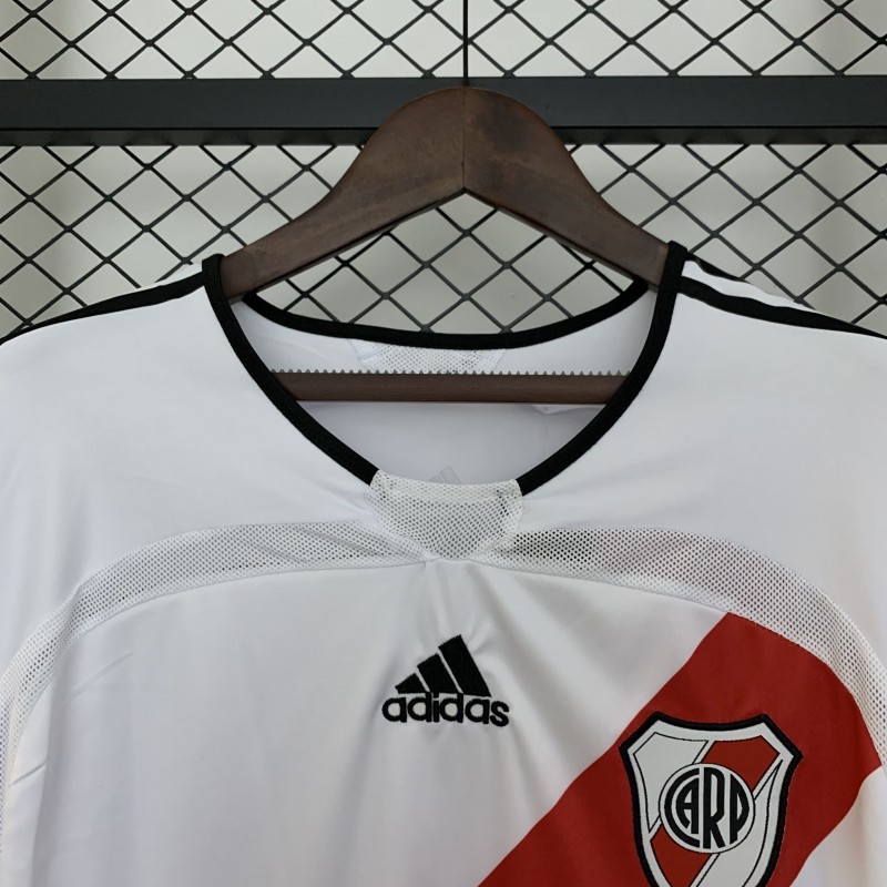 06/07 Retro Long Sleeve River Plate Home Jersey