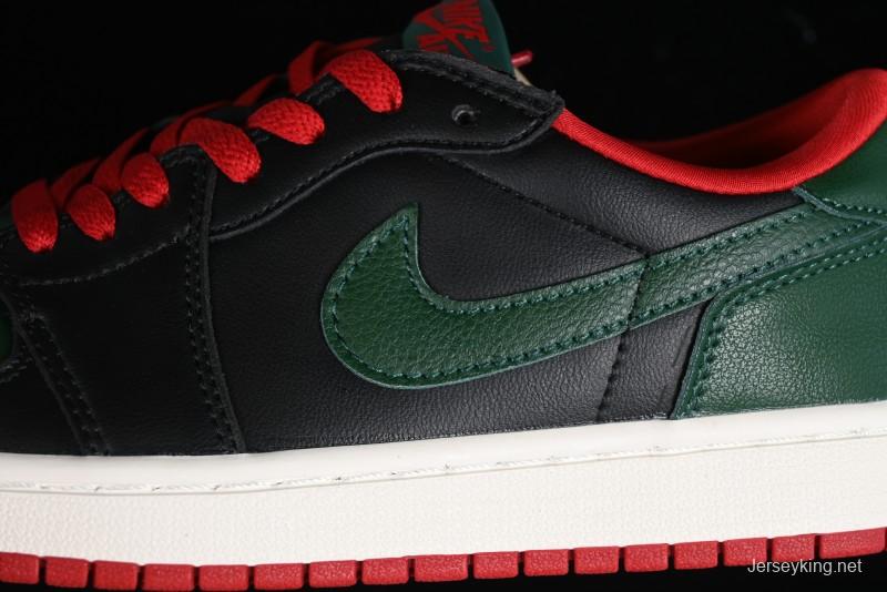 Nike Air Jordan 1 Low AJ1 Black Green Casual Sneakers - CZ0775-036