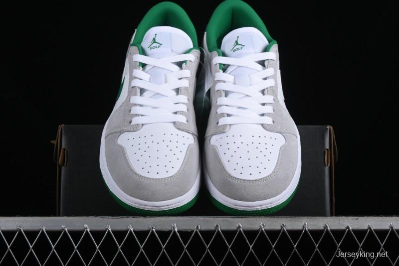Nike Air Jordan 1 Low Golf Shoes Retro Grey White Green - DD9315-112