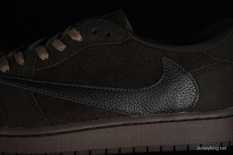 Nike Travis Scott x Air Jordan 1 Low OG AJ1 Reverse Swoosh Sneakers - DM7866-202