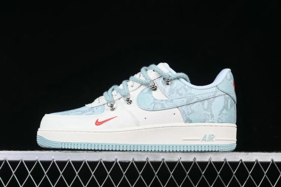 Nike Air Force 1 '07 Low Green Snake Lace-Up Casual Sneakers - KK1988-023