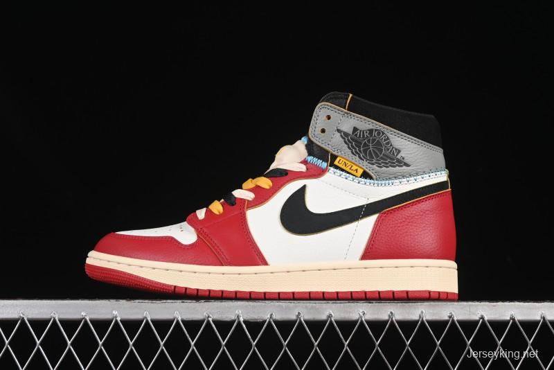 Nike Union x Air Jordan 1 Retro High Basketball Shoes Shadow Chicago - HV8563-600