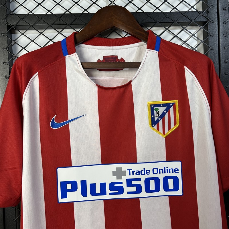16/17 Retro Atletico Madrid Home Jersey