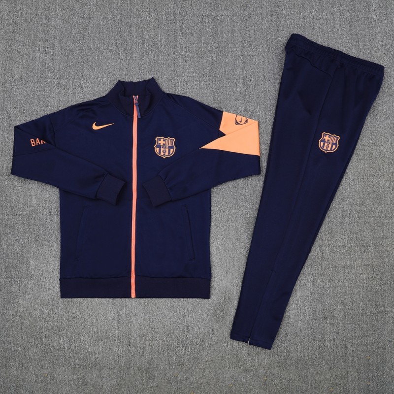 25/26 Barcelona Navy/Orange Full Zipper Jacket +Long Pants