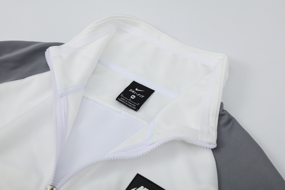 2025 NIKE WHITE/Grey Full Zipper Jacket +Long Pants